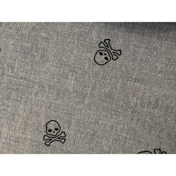 Molokai Surf Co. Button Down Short Sleeve Skull Logos Shirt Men XXL Gray - Picture 5 of 5